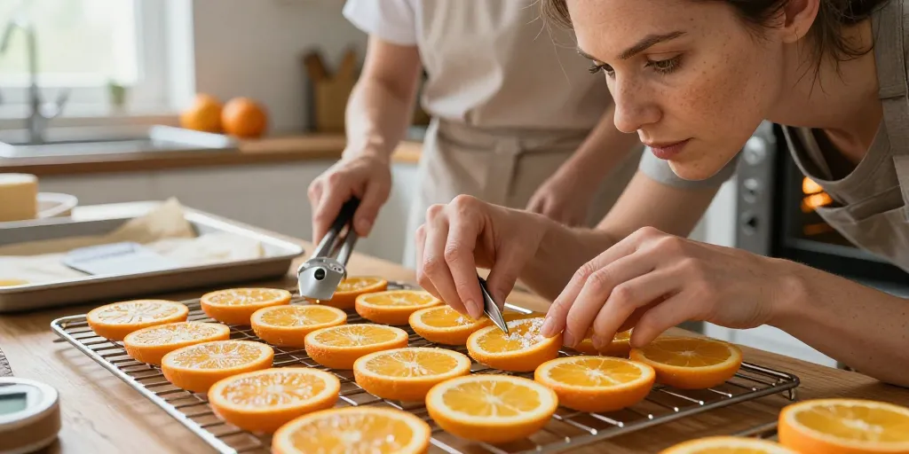 orange seche au four