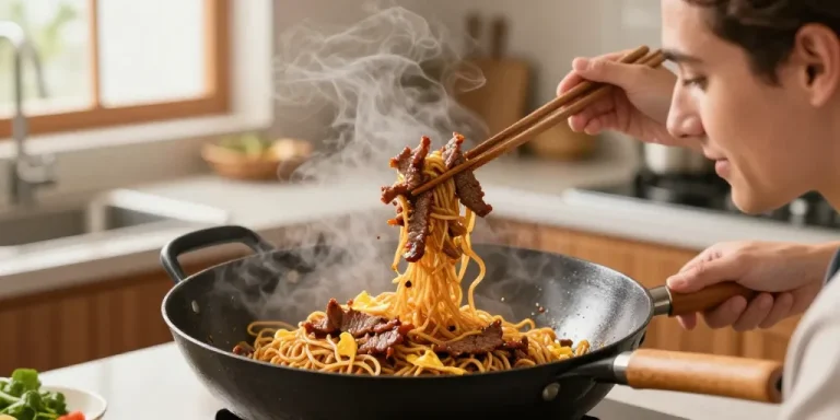 wok de boeuf nouilles