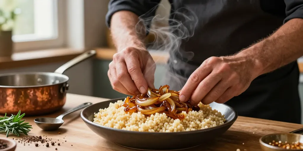 oignons confits couscous