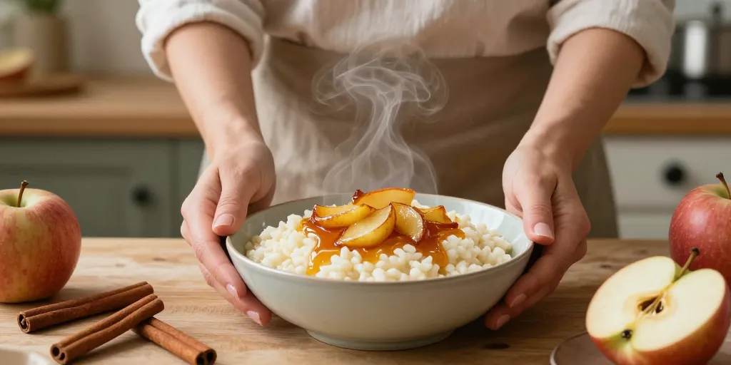 riz au lait aux pommes