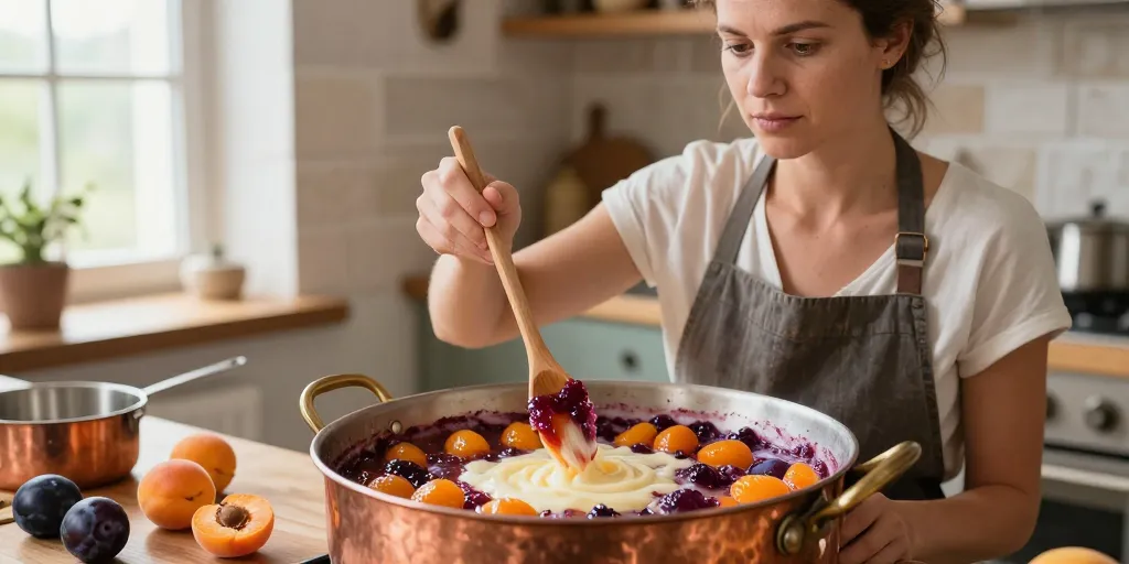 confiture prune abricot